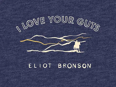T-shirt design for Eliot Bronson band art band shirt branding cowboy eliot bronson handdrawn illustration logo lone ranger minimalist musician organic lines singer songwriter tshirt tshirt design western western art