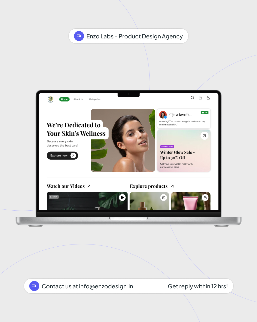 Skincare Ecommerce – Minimal & Elegant Web Design by Enzo Lab on Dribbble