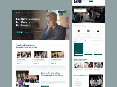 Modern Agency Website Design 3d animation branding graphic design motion graphics ui