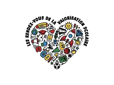 Logo Les rendez-vous de la valorisation scolaire branding design designer illustration logo typo typography vector