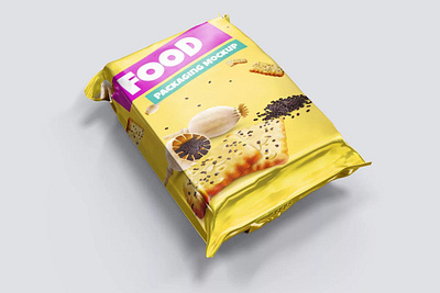 Food Foil Packaging Mockup branding clean colorful creative design illustration logo modern ui