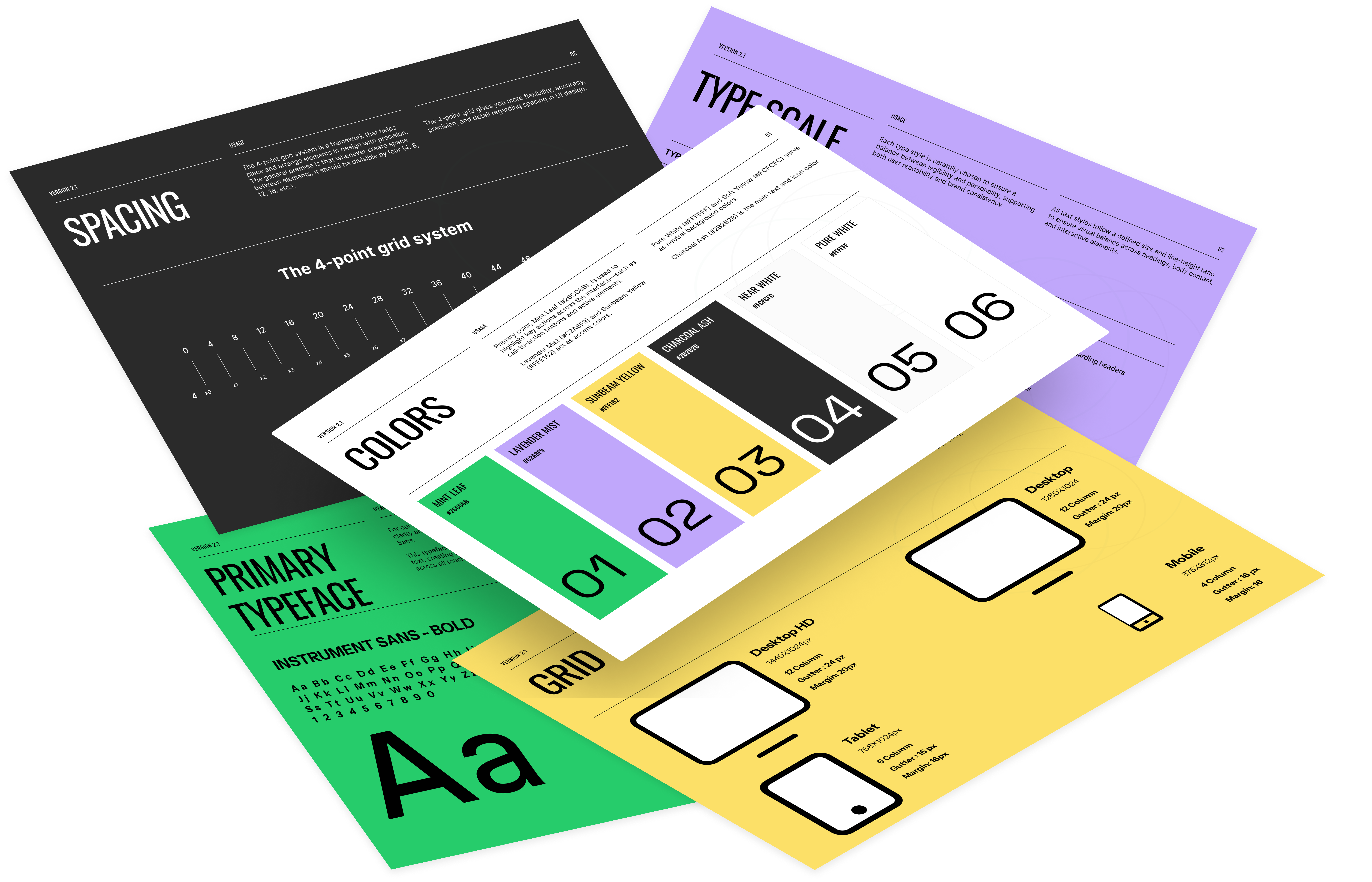 Style Guide brandig color pallate design system style guide typography ui kit