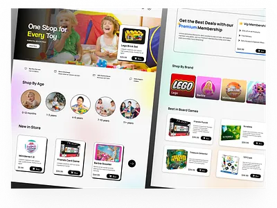 ToyStore E-commerce Website figma landing page ui design uiux user experience design user interface design ux design uxui website design
