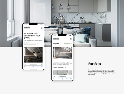 Interior Designer Portfolio Website design figma ui uiux design user experience user interface ux webdesign website portfolio