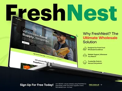 FreshNest: Wholesale Food Management Design codiant design ecommerce food delivery food devlivery food management food order food order management food store product design responsive design ui ux web design website wholesale wholesale marketplace