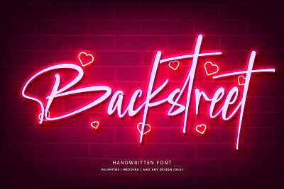 Backstreet Handwritten Font branding clean colorful creative design font illustration logo modern ui