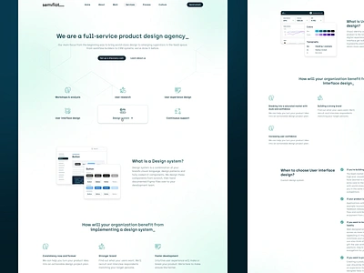 Semiflat - Service pages agency website design system landing page marketing website micro ui product design product page saas landing page saas website semiflat services solution page ui ui illustration user interviews web design web ui website