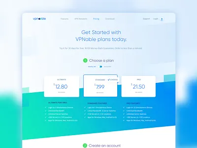 VPN Service Website Design blue cloud computer high speed homepage hosting internet internet provider landing page security server speed strips ui ui design vpn vpn service website