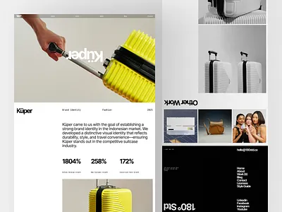 Project Detail Page - 180°Std Website Design agency website clean editorial footer home page landing page portfolio ui ux web web design web designer web ui website website template