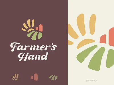 Farmer's Hand - Logo Process barn branding brandmark farm farmer farmhouse field food healthy identity illustration lettering logo logo design logos nature organic outdoors sunrise vintage