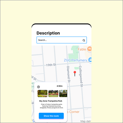 Map view branding carddesign challenge design graphic design hype4 illustration logo map ui ux