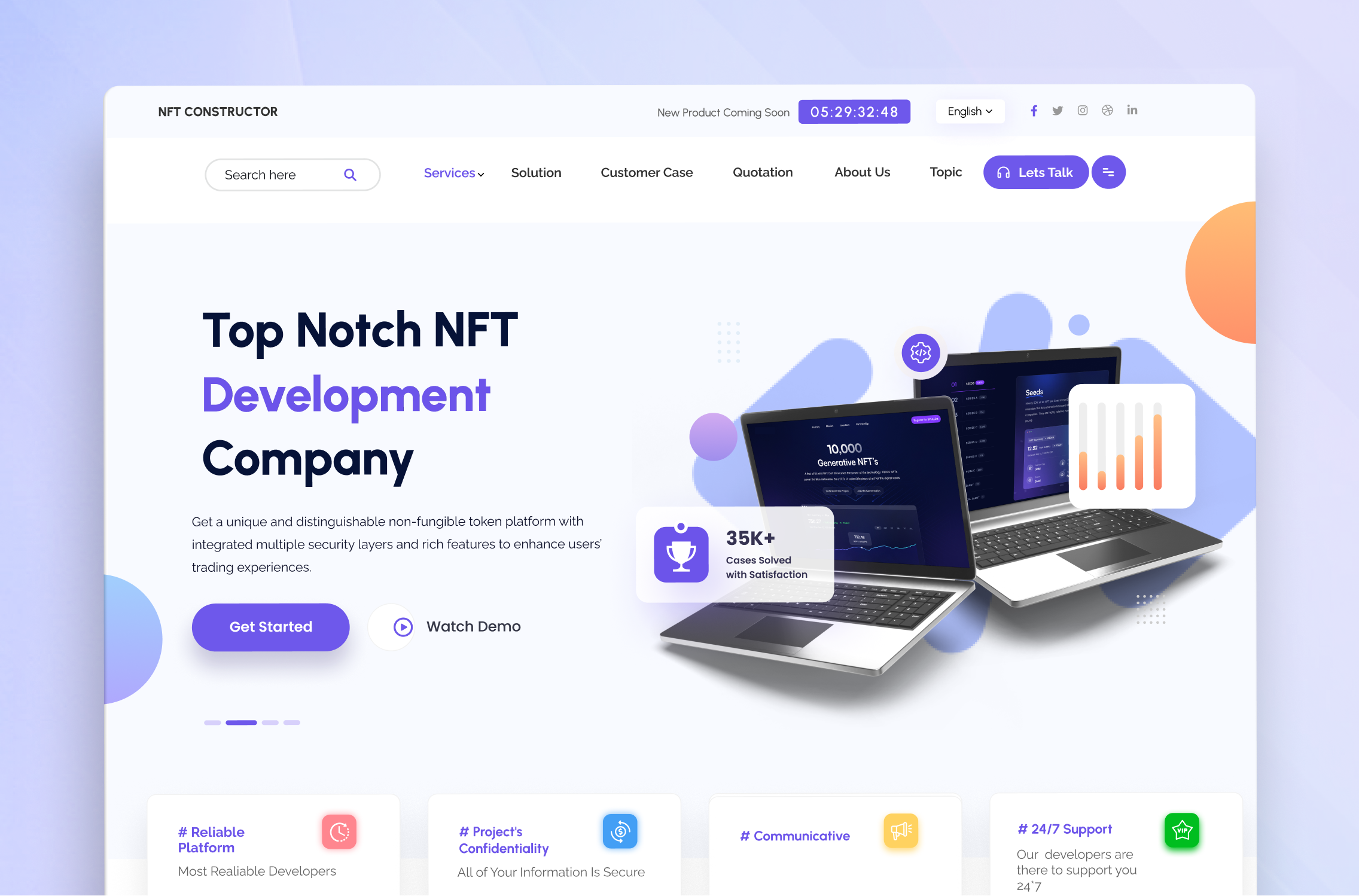 Next-Level Web Development Agency Website Landing Page creative agency website dribbble inspiration dribbble showcase landing page landing page design minimalist web design modern ui professional website design trendy web designs web design web development agency website design agency