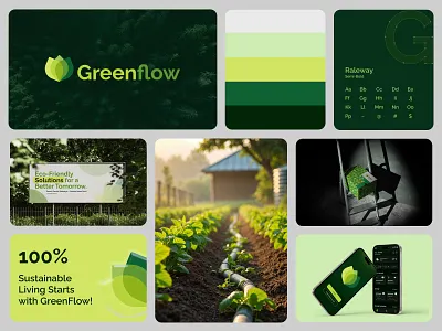 Sustainable Branding Design for a Greener Future agro brand brand identity branding eco ecobranding ecofriendly energy food graphic design green greentech iot logo modern logo organic solar ui uiux ux