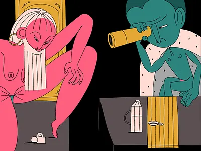 observer character character design emotion illustration woman