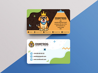 OhMyDog business card art branding business card business card design business card ideas business card inspiration card design creative crown design design designer dog logo graphic design illustration logo logodesigner logos luxury logo pets logo vector