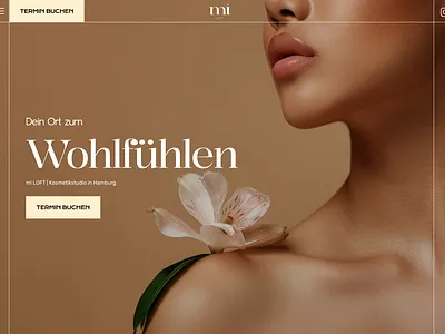 mi LOFT | Cosmetic Studio Web Design beauty salon beauty website beige cosmetic studio modern design ui ui design web design website website design