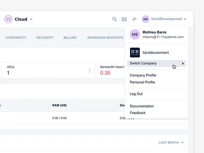 A smoother user menu app branding cloud dashboard design design system graphic design illustration logo ui