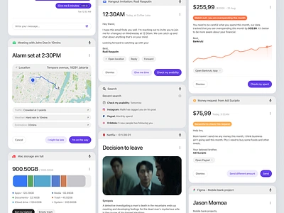 Pluto OS - Components analytics app design card chart components design design system graph ios minimal mobile modal os product system ui ui design uiux web