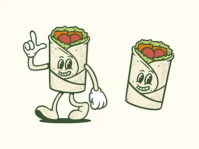 Twisted Taco Mascot Character branding design graphic design illustration logo mascot mascot logo mountain nature retro mascot rubber hose vector