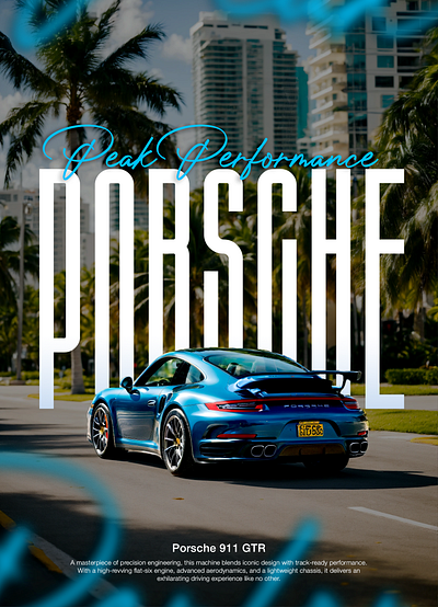 Porsche 911 GTR Poster Design branding design graphic design graphic designer poster poster design