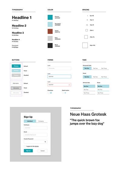 Basic Design system graphic design ui