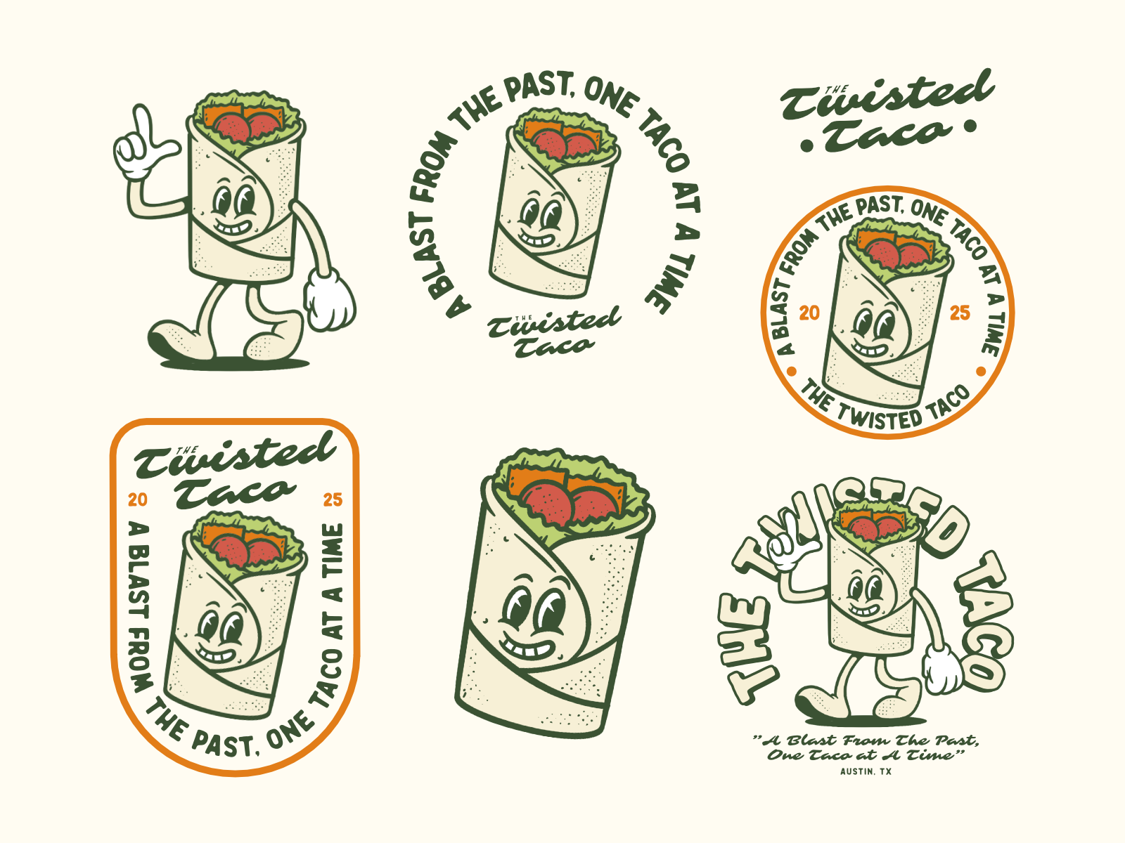 Example of Vintage Retro Mascot Branding Package