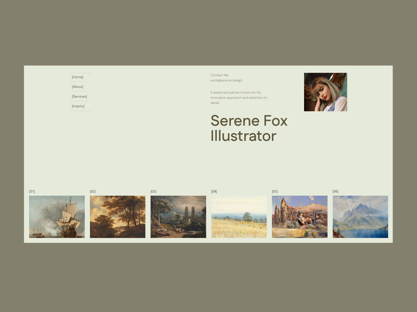 Serene Fox - Portfolio Artsy Web Design branding elementor graphic design illustration minimalist design redesign ui ui design ui ux user experience web design web redesign website website design wordpress