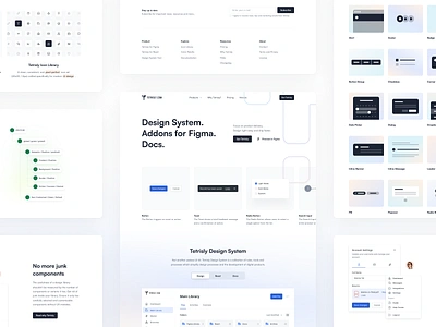 New Tetrisly Landing Page app branding clean component components dashboard design design system illustration landing page ui ux website