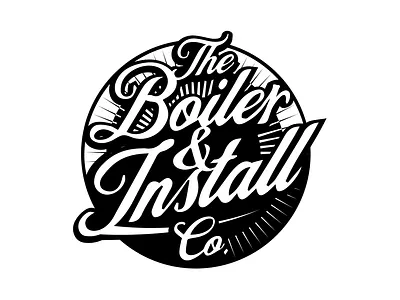 Boiler & Install Logo branding graphic design logo