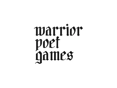 Warrior Poet Games Logo graphic design logo logo design typography