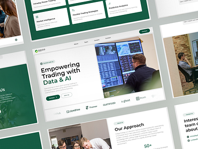 Landing Page Design for a Trading Platform b2b branding bynitenite cleanui design figma finance fintech graphic design green landing landingpage minimaldesign saas saasdesign trading typography ui ux webdesign