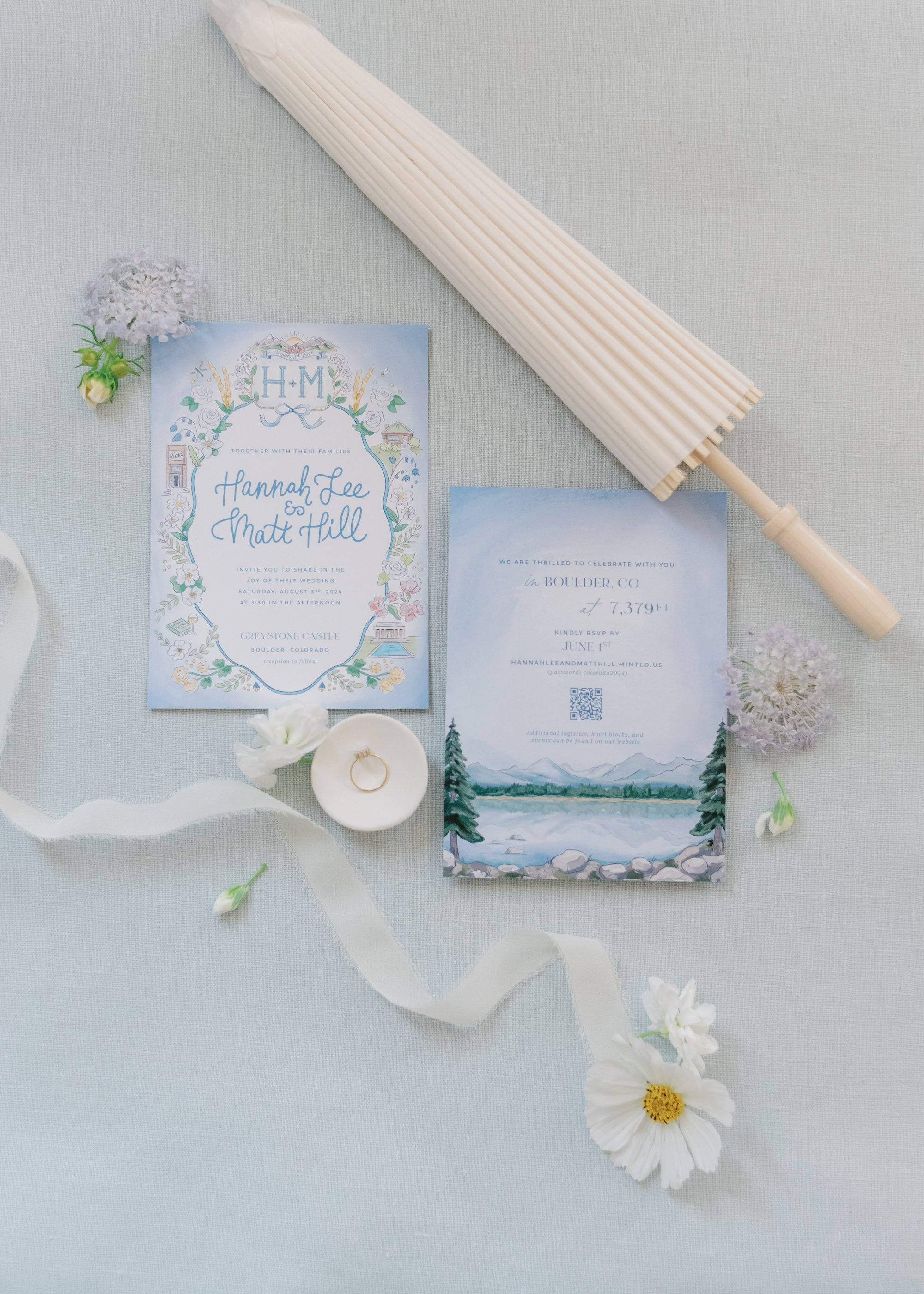 Wedding Invitation design illustration invitation print wedding