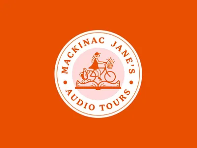 Mackinac Jane's Audio Tours branding crest logo mackinac tour