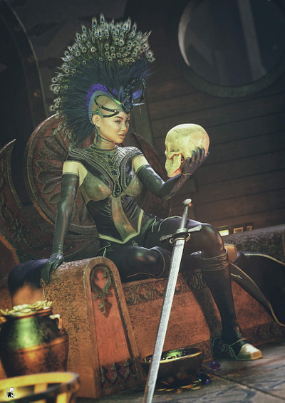 Smiling at her Enemy renderhub