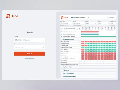 Login Screen for a Hotel Revenue Management App admin admininterface animation crm dashboard design figma hotel hoteltech login loginscreen logout minimaldesign saas singin singout typography ui ux webbapp