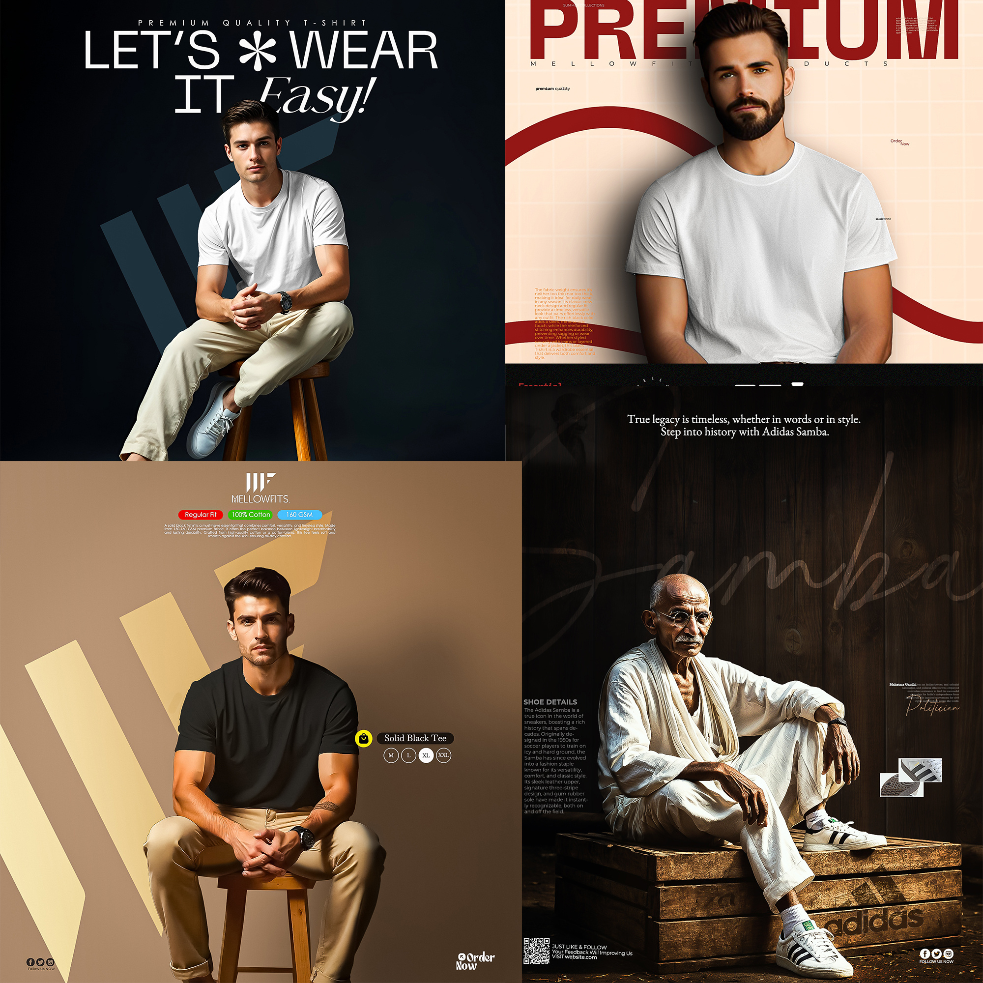 Trendy Generated Image T-shirt Social Media Post Design ads ads design ai ai generated bannder maniulation mellowfits social media social media design social media post t shirt t shirt post trendy