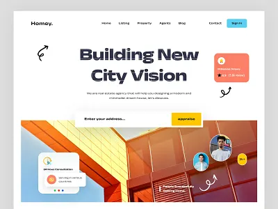 Real Estate || Landing Page Exploration product ui ux web website