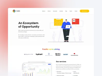 Rubix Agency - Website Design affiliate marketing influencer media marketing agency social media ui ux uxui webdesign webflow webflow design website website design