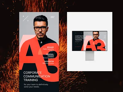 Personal Landing for Public Speaking Coach branding design designisjustform graphic design logo sign type typography ui