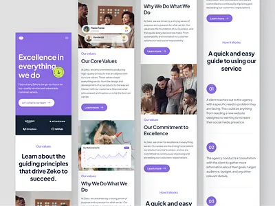 Zeko - Company Profile Landing Page [Responsive] agency website clean company profile creative agency design agency digital agency landing landing page mobile website reponsive responsive layout responsive website saas saas landing page service ui ux web web design website