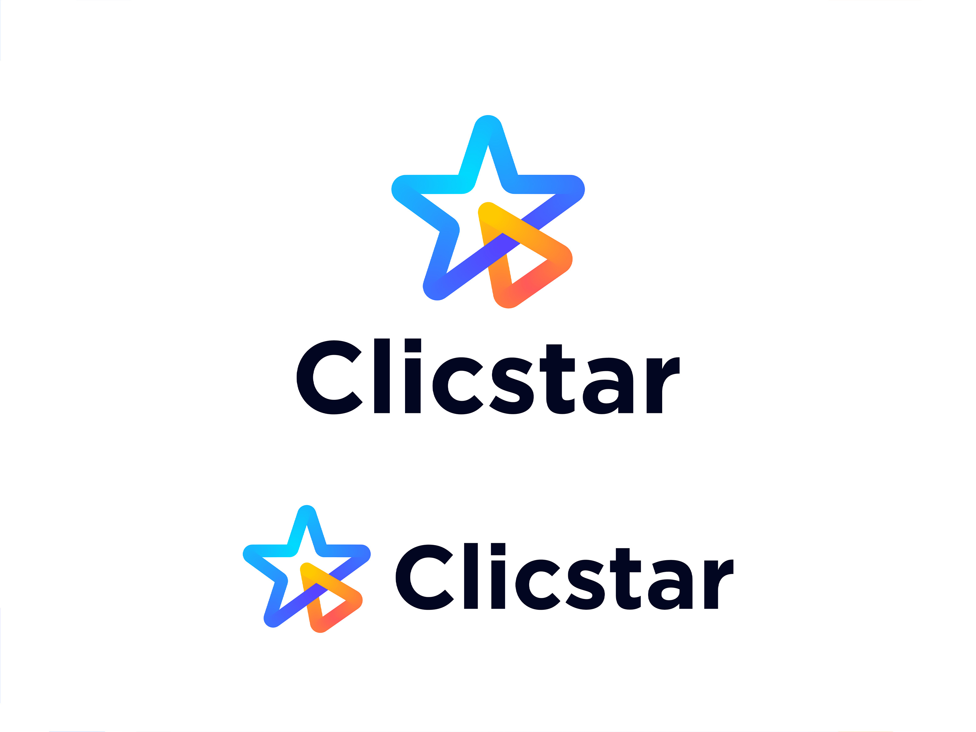 Clicstar Logo and Brand Identity Design