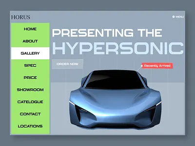 Website for Futuristic Car ✦ Horus car car landing page car website design digital product design futuristic car website design futuristic website futuristic website design hero section hyper car design landing page product design sportscar sportscar website ui user interface ux ux website website landing page