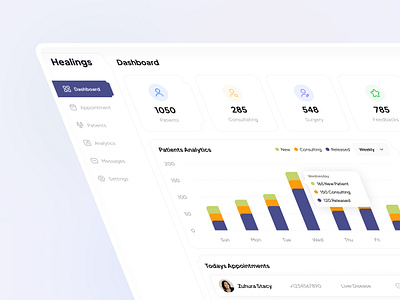 Admin Panel for Doctors 2023 appointment appointment management business clinic management dashboard dashboard design dashboard for doctors doctors management managing schedule medical medical dashboard product product design task web app