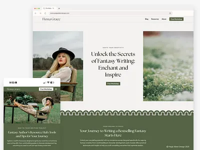 Fiona Grace - Concept Website branding course creator home page design mobile design ui design ux design web design website