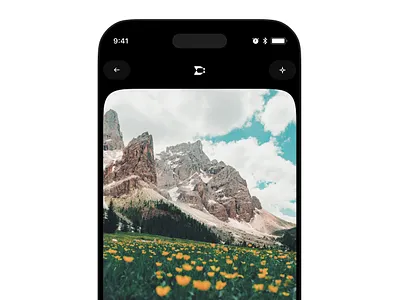 AI Photo generation app ai app back branding camera capture colors design generate illustration log logo mobile nature photo product design sidebar ui ux