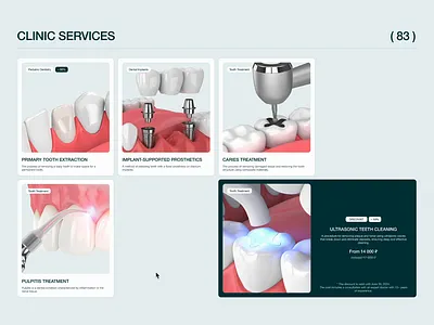 VERBA - Service Card branding card clinic dental dental clinic design graphic design service card services theeth ui ux uxui web webdesign