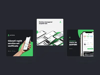 Autopia - Social Media Assets auto automotive banner banner design brand visuals branding paid ads social media