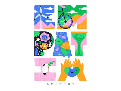 EMPATÍA character cute flat guturo illustration vector