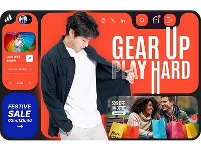 Trend || E-commerce Landing Page Exploration product ui ux web website