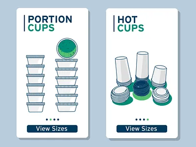App Screens for Restaurant Supply card cup hotcup mobile portion restaurant restaurant supply screens ui ux